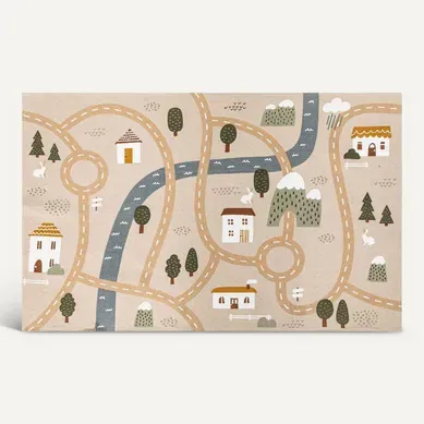 Tapis Enfant Route Niels Jute 100x150cm Tapis Enfant Route Niels Jute 100x150cm