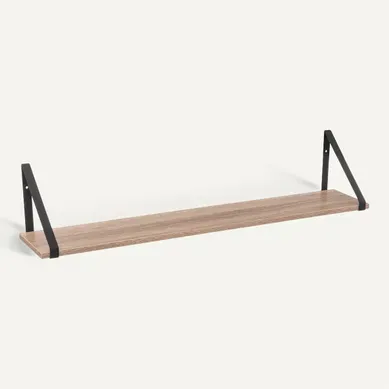 Etagère 78 cm ALIAJ Naturel / Noir vue de face