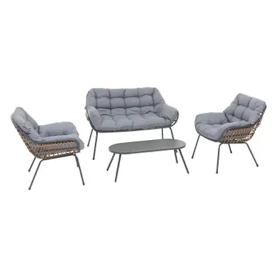 Salon de jardin 4 places PAOPAO Graphite vue 3/4