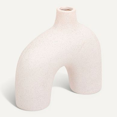 Vase céramique sablée H. 18 cm ASY Blanc Vase céramique sablée H. 18 cm ASY Blanc vue 3/4