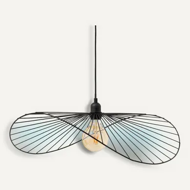 Suspension métal L. 58 cm ADELIA Noir Suspension métal L. 58 cm ADELIA Noir vue de face