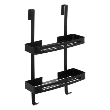 Serviteur De Douche 2 Niveaux Stick Adhésif Noir "blackalu"