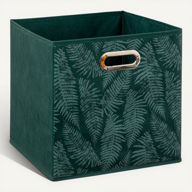 Boîte De Rangement Vert Avec Déco 31 X 31 X 31 Cm Boîte De Rangement Vert Avec Déco 31 X 31 X 31 Cm