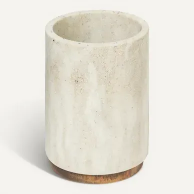 Gobelet salle de bain COME Beige / Naturel Gobelet salle de bain COME Beige / Naturel vue de face