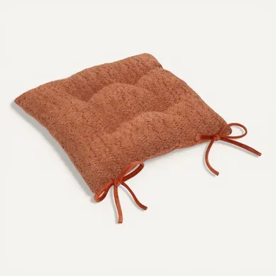 Galette De Chaise Soana Bouclette Terracotta 38x38cm Galette De Chaise Soana Bouclette Terracotta 38x38cm