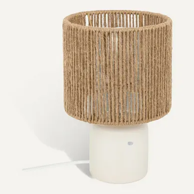 Lampe à poser H. 24 cm KOBY Blanc vue 3/4