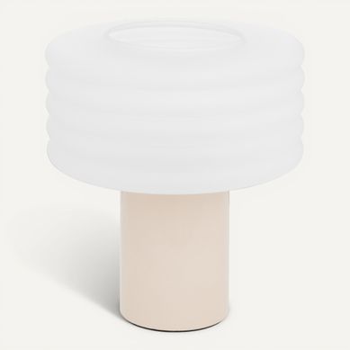 Lampe de chevet H. 36 cm ASTI Beige Lampe de chevet H. 36 cm ASTI Beige vue 3/4