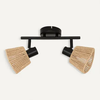 Applique 2 Lampes Myha Métal Et Corde Atmosphera Applique 2 Lampes Myha Métal Et Corde Atmosphera