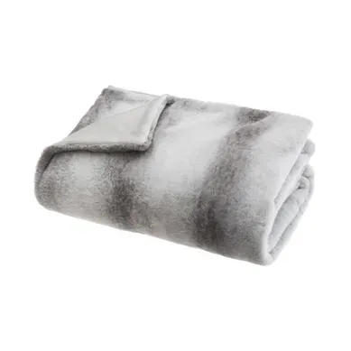 Plaid En Fourrure Bicolore Grise 130 X 160 Cm Plaid En Fourrure Bicolore Grise 130 X 160 Cm