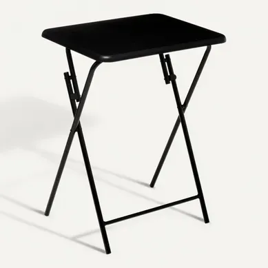 Table pliante 1P 48x38 - Noir Table pliante 1P 48x38 - Noir vue 3/4