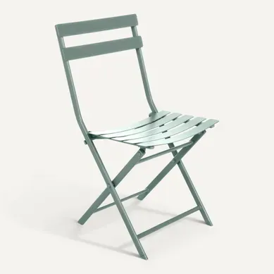 Chaise pliante de jardin GREENSBORO Vert olive vue 3/4
