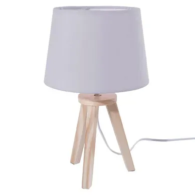 Lampe Trépied H.30cm Bois Gris