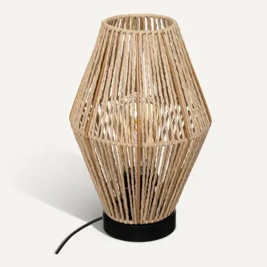 Lampe à poser H. 32 cm AISSA Beige Lampe à poser H. 32 cm AISSA Beige vue 3/4