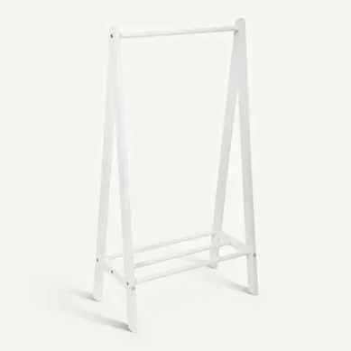 Mini Penderie Enfant Portant En Bois Blanc H 115 Cm