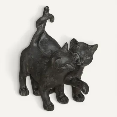 Objet Décoratif Couple De Chatons En Résine H 15 Cm Objet Décoratif Couple De Chatons En Résine H 15 Cm