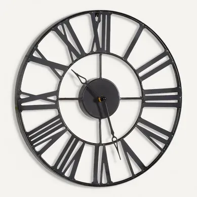 Horloge D.36 cm STATION Noir Horloge D.36 cm STATION Noir vue 3/4