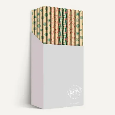 Papier cadeau kraft H. 70 cm - Doré Papier cadeau kraft H. 70 cm - Doré vue 3/4