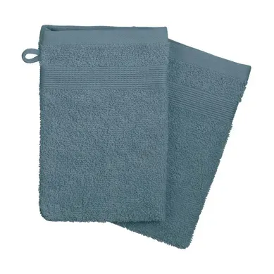 Lot De 2 Gants De Toilette En Coton Bleu Orage Tissu Éponge 15 X 21 Cm Lot De 2 Gants De Toilette En Coton Bleu Orage Tissu Éponge 15 X 21 Cm