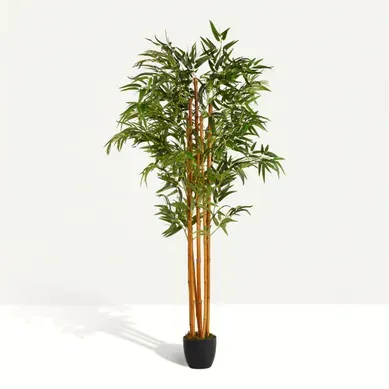 Bambou artificiel H180 cm BAMBOU Vert vue 3/4