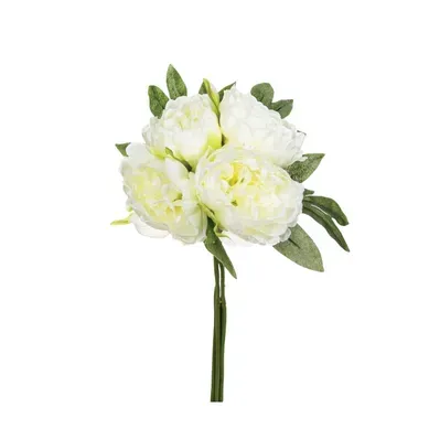 Bouquet H.34 cm PIVOINE BLANC Bouquet H.34 cm PIVOINE BLANC vue 3/4