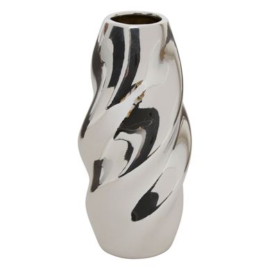 Vase torsadé H. 21,5 cm SKY Argenté Vase torsadé H. 21,5 cm SKY Argenté vue de face