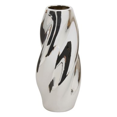 Vase torsadé H. 28,5 cm SKY Argenté Vase torsadé H. 28,5 cm SKY Argenté vue de face