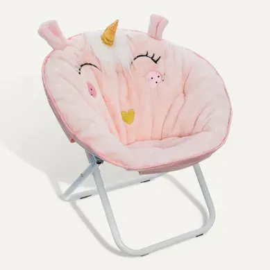 Fauteuil Licorne Pour Enfant En Tissu Rose Clair Fauteuil Licorne Pour Enfant En Tissu Rose Clair
