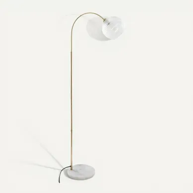 Lampadaire arc H. 150 cm LAYE Doré Lampadaire arc H. 150 cm LAYE Doré vue 3/4