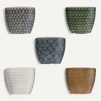 Cache-pot motifs D. 14 cm ARAN Divers modèles vue de face