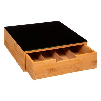 Porte capsules bambou Naturel Porte capsules bambou Naturel vue 3/4