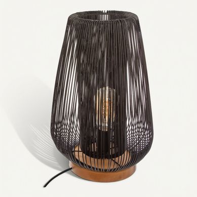 Lampe à poser H. 40,5 cm NODA Noire Lampe à poser H. 40,5 cm NODA Noire vue 3/4