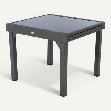 Table extensible 8 personnes PIAZZA Graphite Table extensible 8 personnes PIAZZA Graphite vue 3/4