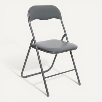Chaise pliante IVAN Gris vue 3/4