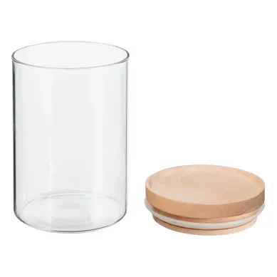 Bocal hermétique 0,6 L Transparent / Naturel Bocal hermétique 0,6 L Transparent / Naturel vue 3/4