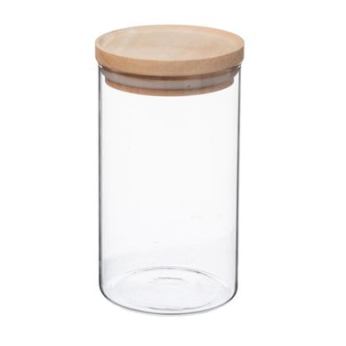 Bocal verre 1 litre  Transparent / Naturel vue de face