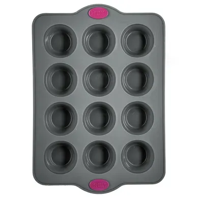 Moule 12 muffins SILITOP Gris Moule 12 muffins SILITOP Gris vue de face