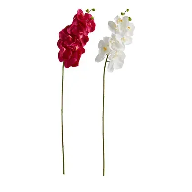Tige H. 108 cm ORCHIDEE Blanc Tige H. 108 cm ORCHIDEE Blanc vue de face