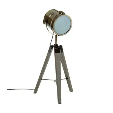 Lampe à poser EBOR Chrome/pin Lampe à poser EBOR Chrome/pin vue 3/4