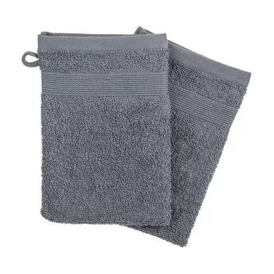 Lot De 2 Gants De Toilette En Coton Gris Foncé Tissu Éponge 15 X 21 Cm Lot De 2 Gants De Toilette En Coton Gris Foncé Tissu Éponge 15 X 21 Cm
