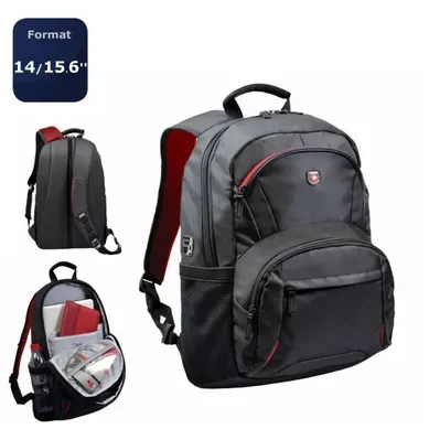 Sac à Dos 15,6" Pour Ordinateur – Nylon Noir, 29 L, Fond Renforcé