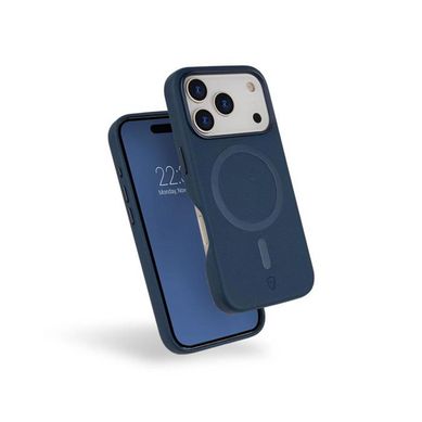 Coque Slim Magsafe Platinium Pour iPhone 17 Pro - Bleu, Cuir Synthétique Coque Slim Magsafe Platinium Pour iPhone 17 Pro - Bleu, Cuir Synthétique