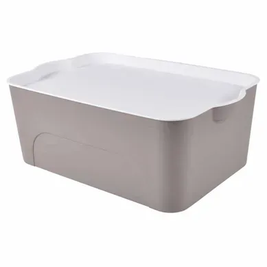 Boîte De Rangement Déco "pratique" 16l Taupe Boîte De Rangement Déco "pratique" 16l Taupe