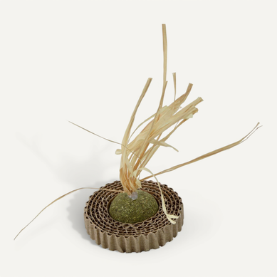 Jouet Pour Chat "balle Herbe et Carton" 13cm Naturel Jouet Pour Chat "balle Herbe et Carton" 13cm Naturel