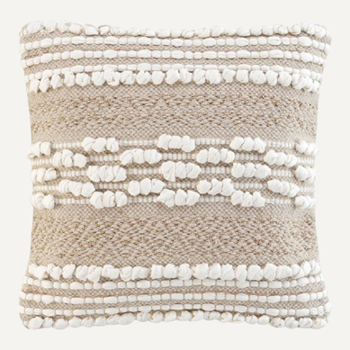Coussin Déco "blanca" 40x40cm Naturel et Blanc Coussin Déco "blanca" 40x40cm Naturel et Blanc