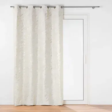 Rideau À Oeillets Velours "marius" 140x260cm Beige