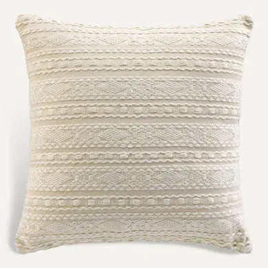 Housse De Coussin "fantaisie" 40x40cm Naturel Housse De Coussin "fantaisie" 40x40cm Naturel