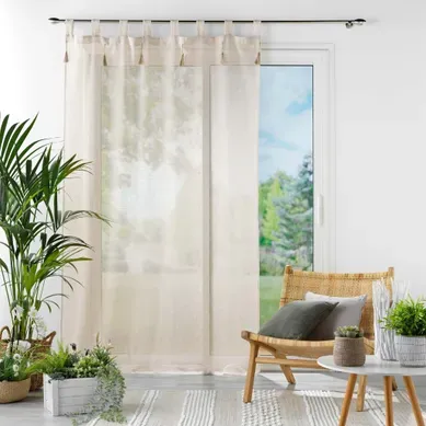 Voilage 140x240 cm DALILA Lin Voilage 140x240 cm DALILA Lin vue 3/4