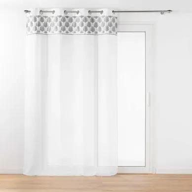 Rideau Voilage à Oeillets "kasita" 140x240cm Blanc