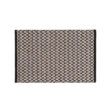 Tapis Chevrons Avec Fils Métallisés Chasca 60x90 Noir Tapis Chevrons Avec Fils Métallisés Chasca 60x90 Noir