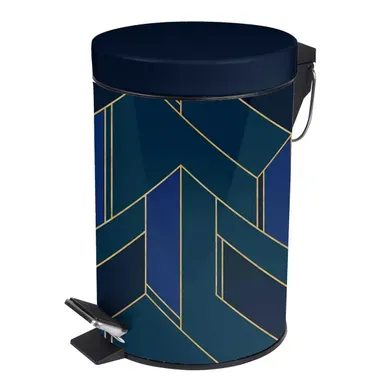 Poubelle À Pédale Imprimée "achille" 3l Vert et Bleu Poubelle À Pédale Imprimée "achille" 3l Vert et Bleu